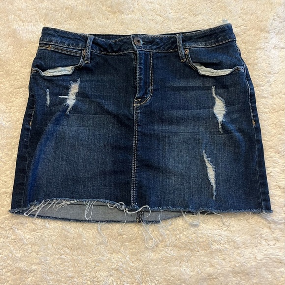American Rag Dresses & Skirts - American Rag Distressed Mini Jean Skirt